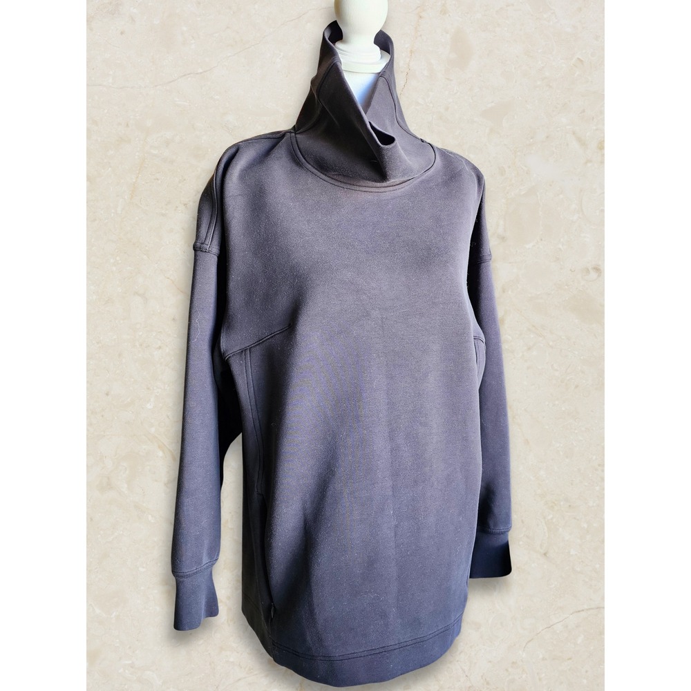 Lululemon Modal-Blend Turtleneck Tunic Women 6 Black Scuba Softstreme Pullover